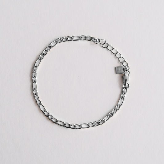 Figaro Chain Bracelet Silver