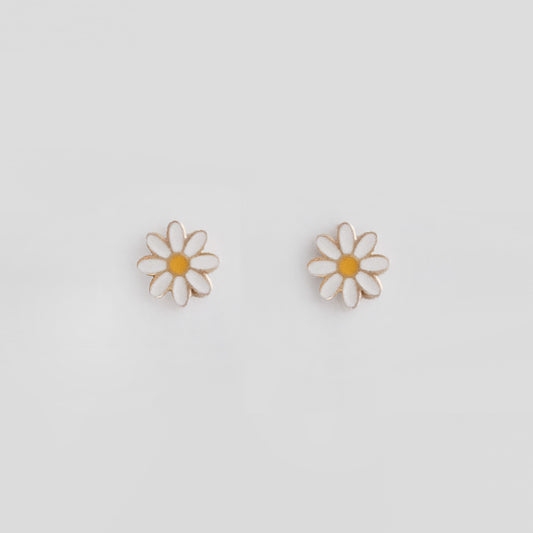 Daisy Stud Earrings Gold