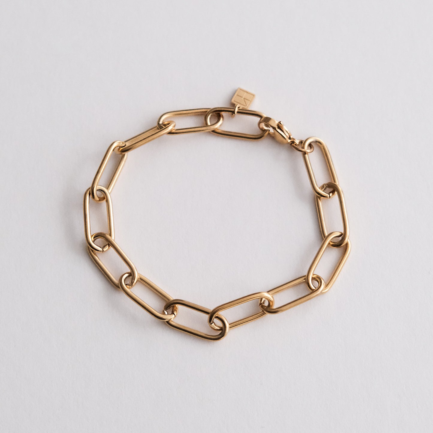 Chunky Paperclip Chain Bracelet Gold