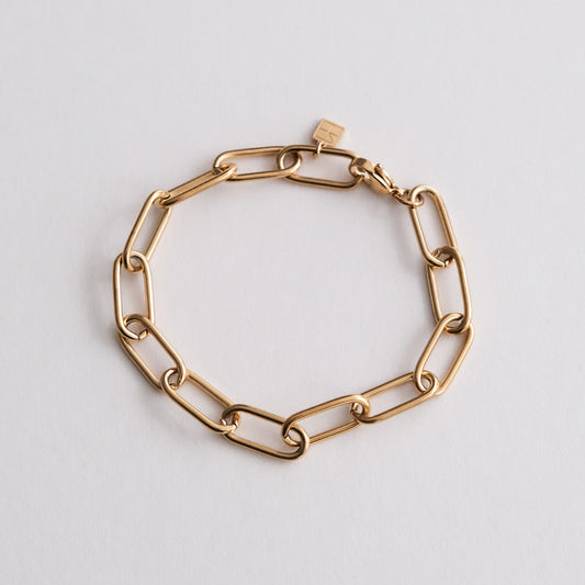 Chunky Paperclip Chain Bracelet Gold