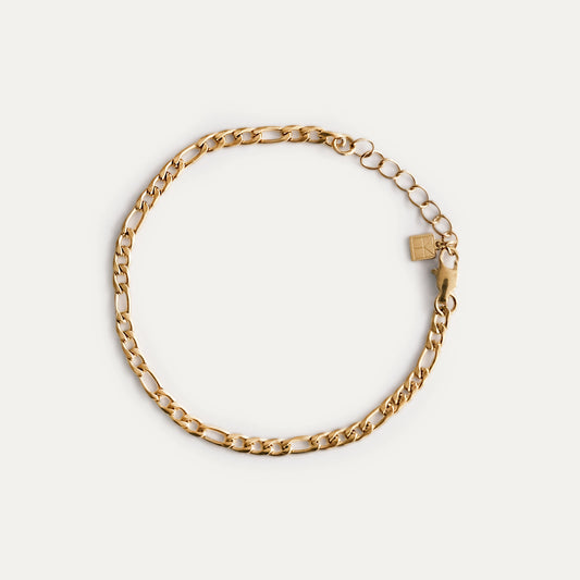 Figaro Chain Bracelet Gold