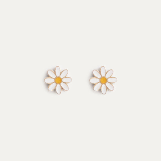 Daisy Stud Earrings Gold