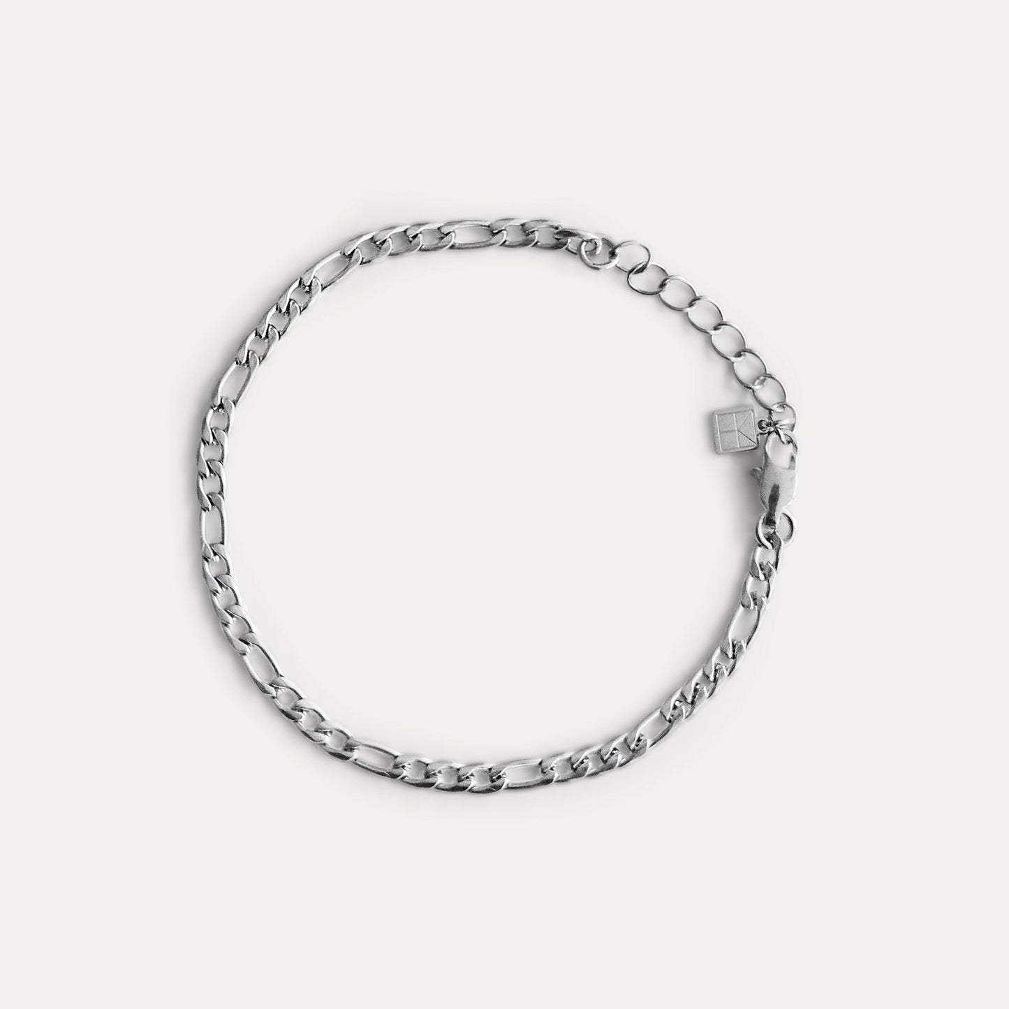 Figaro Chain Bracelet Silver