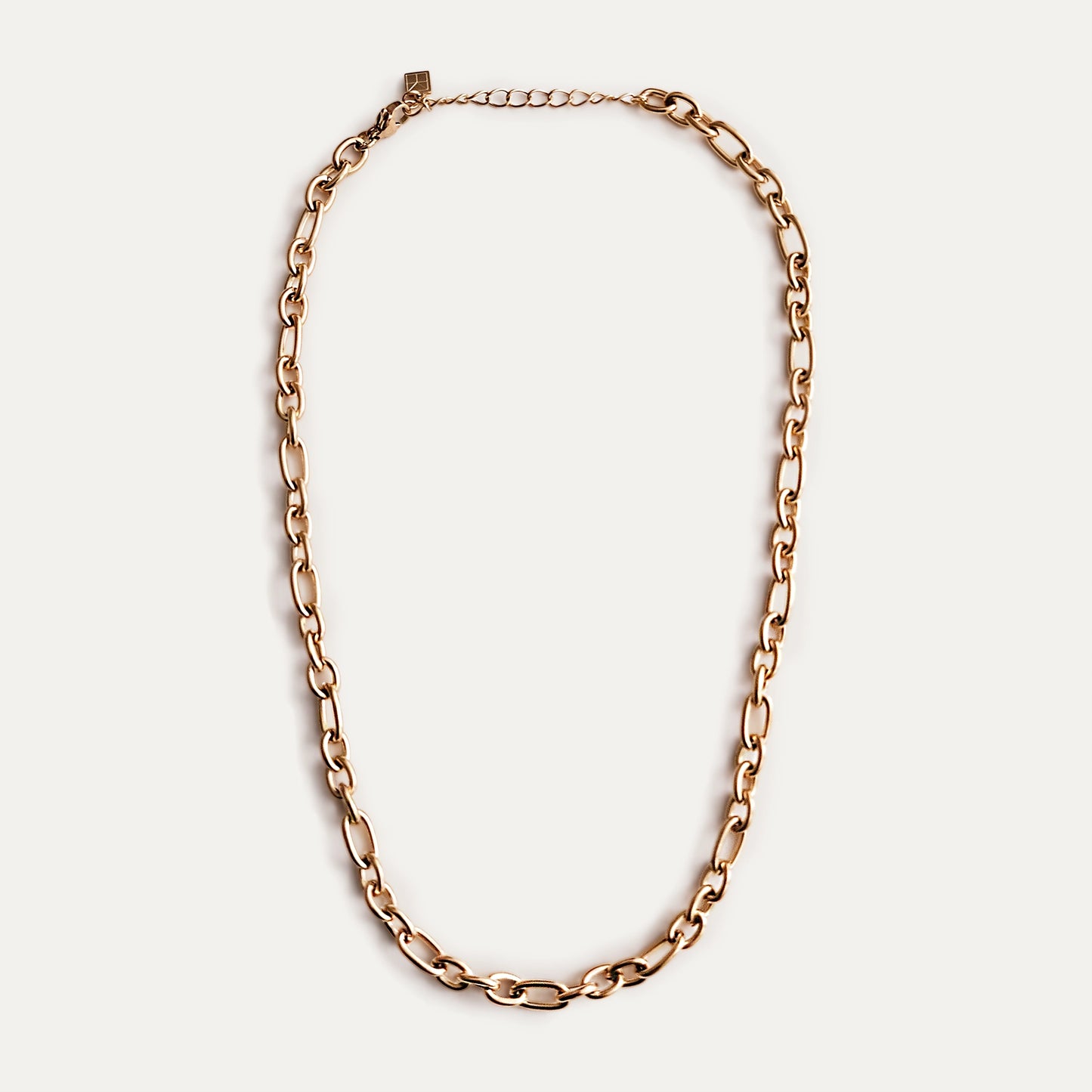 Triple Link Chain Necklace Gold