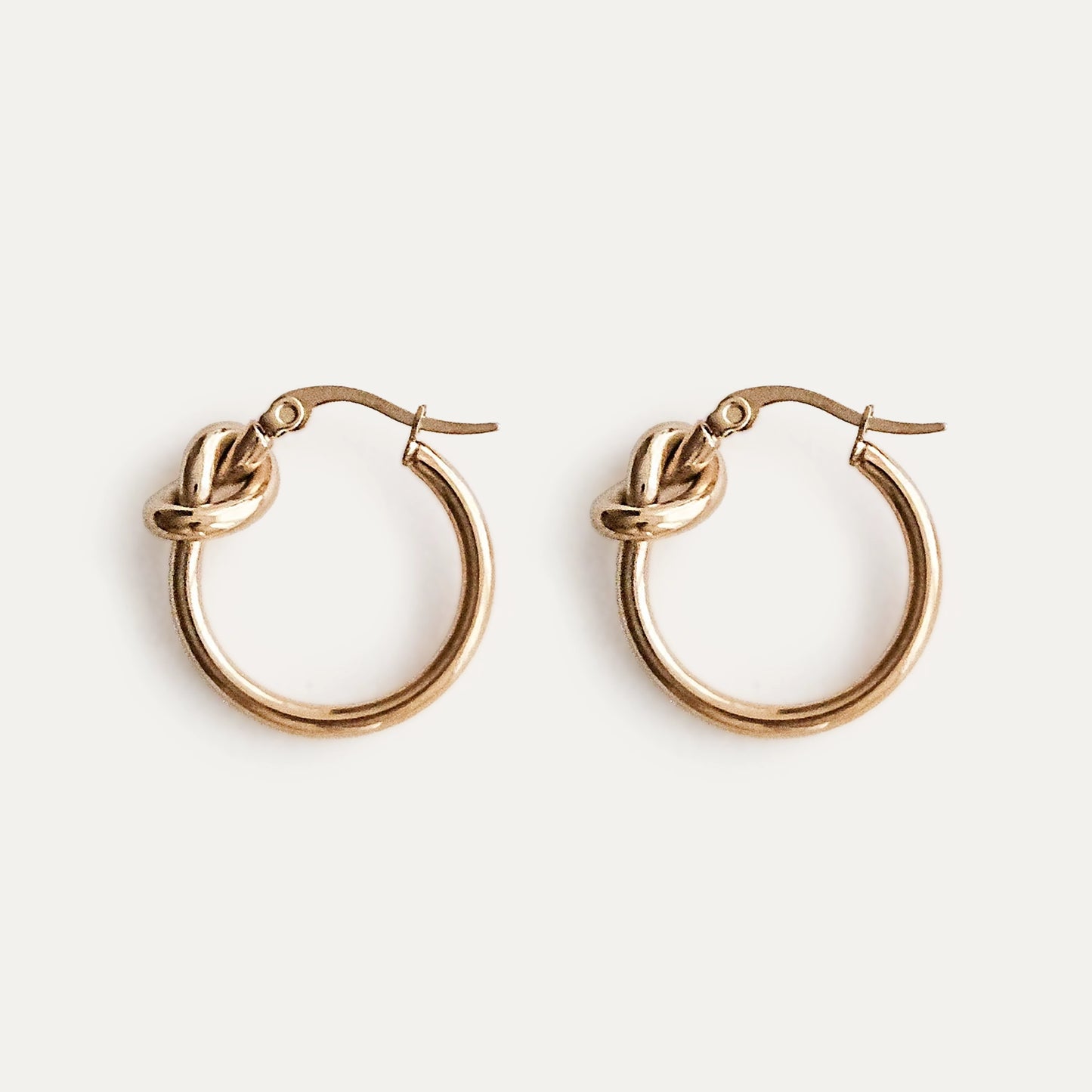 Knot Hoop Earrings Gold