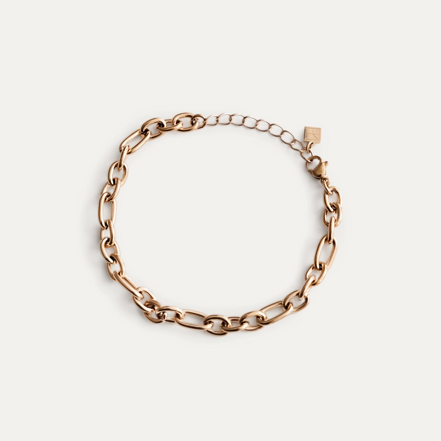 Triple Link Chain Bracelet Gold