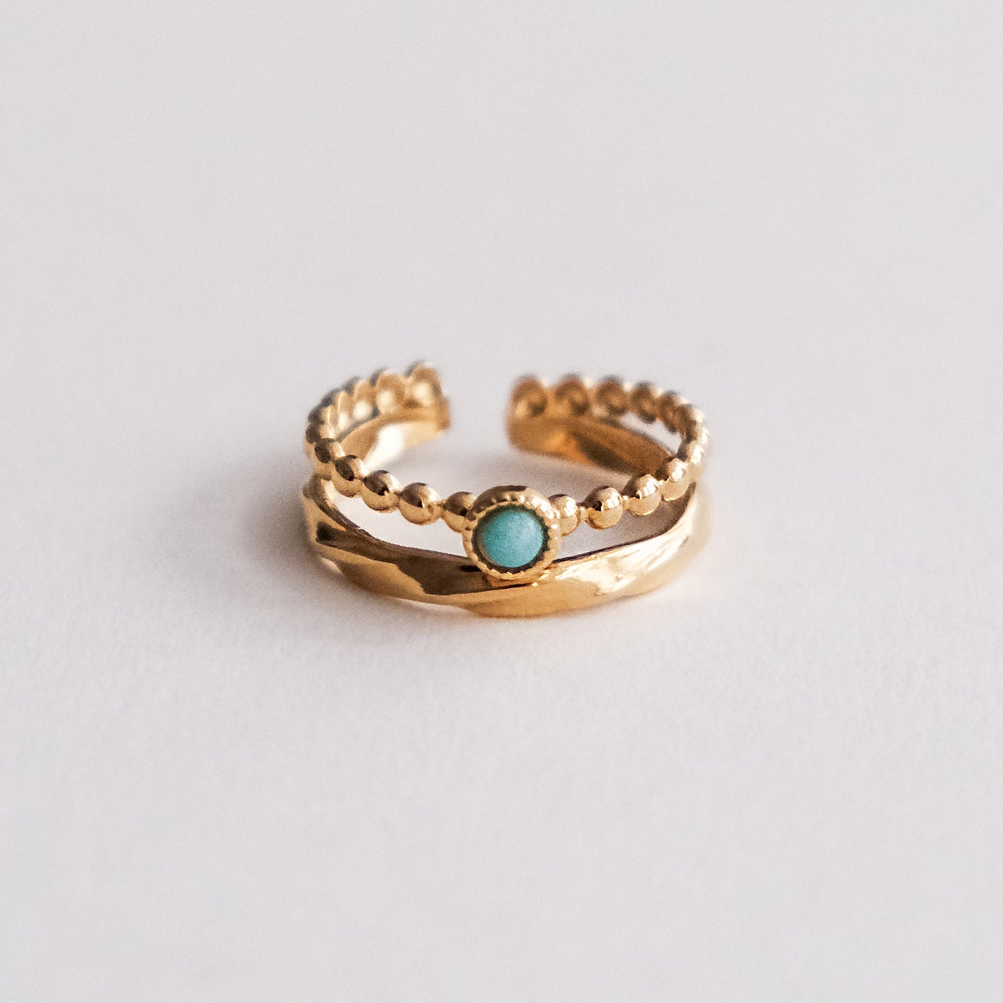 Ella Double Layered Ring Gold