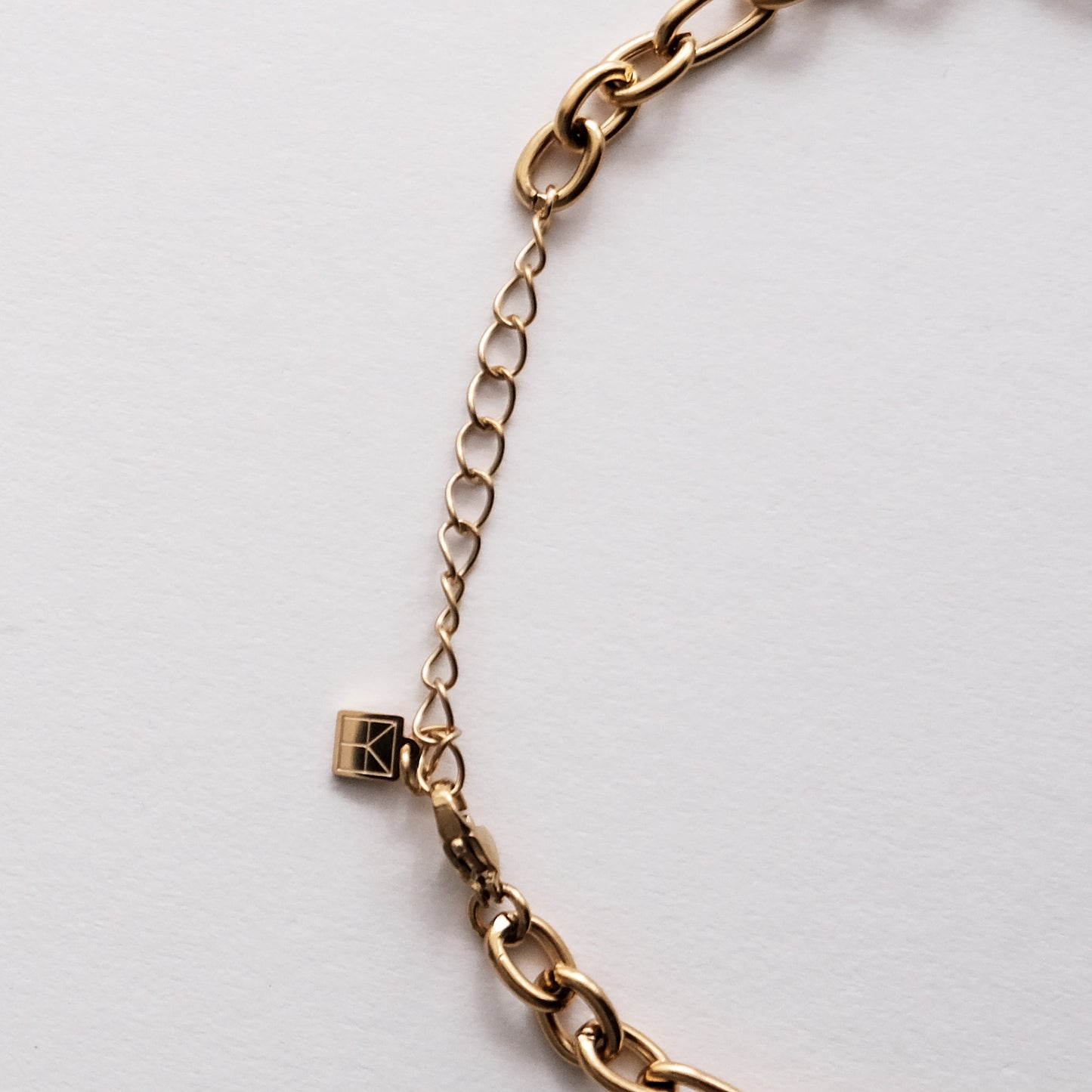 Triple Link Chain Necklace Gold