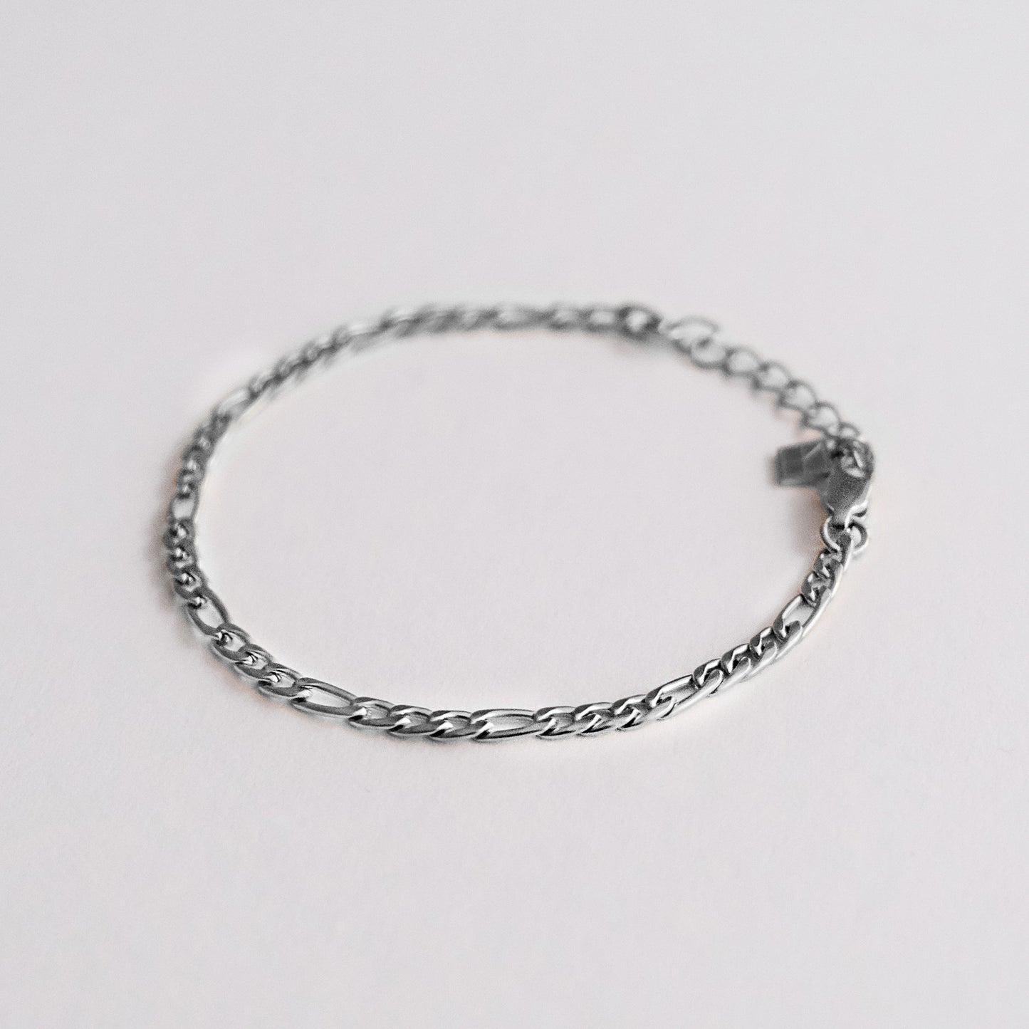 Figaro Chain Bracelet Silver