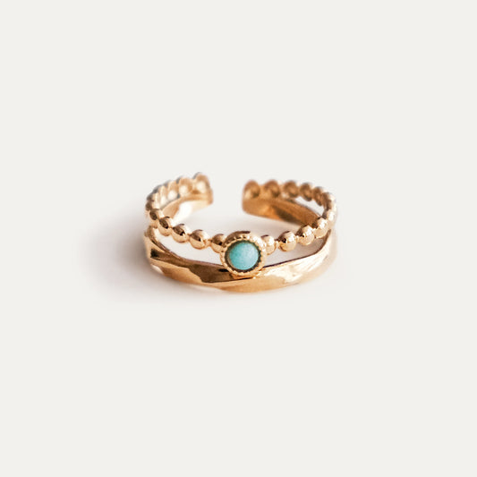 Ella Double Layered Ring Gold