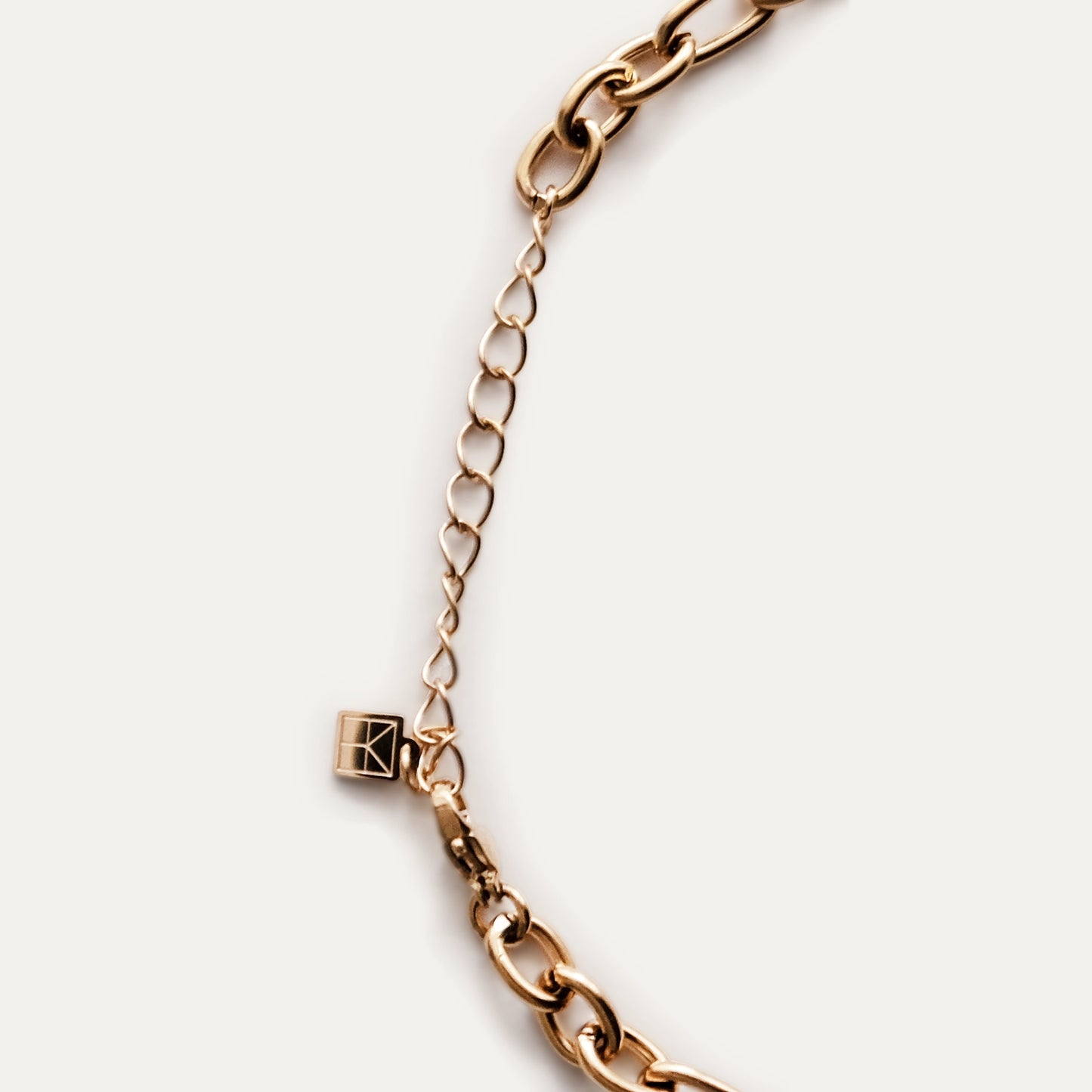 Triple Link Chain Necklace Gold