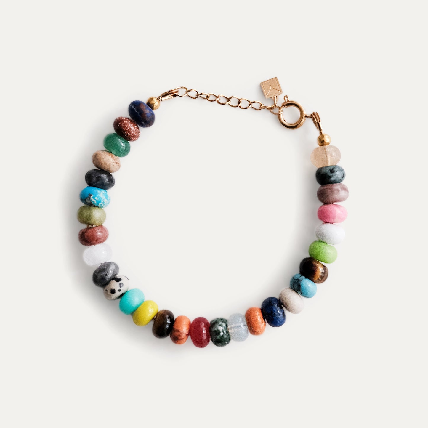 Chunky Rainbow Gemstone Bracelet Multi