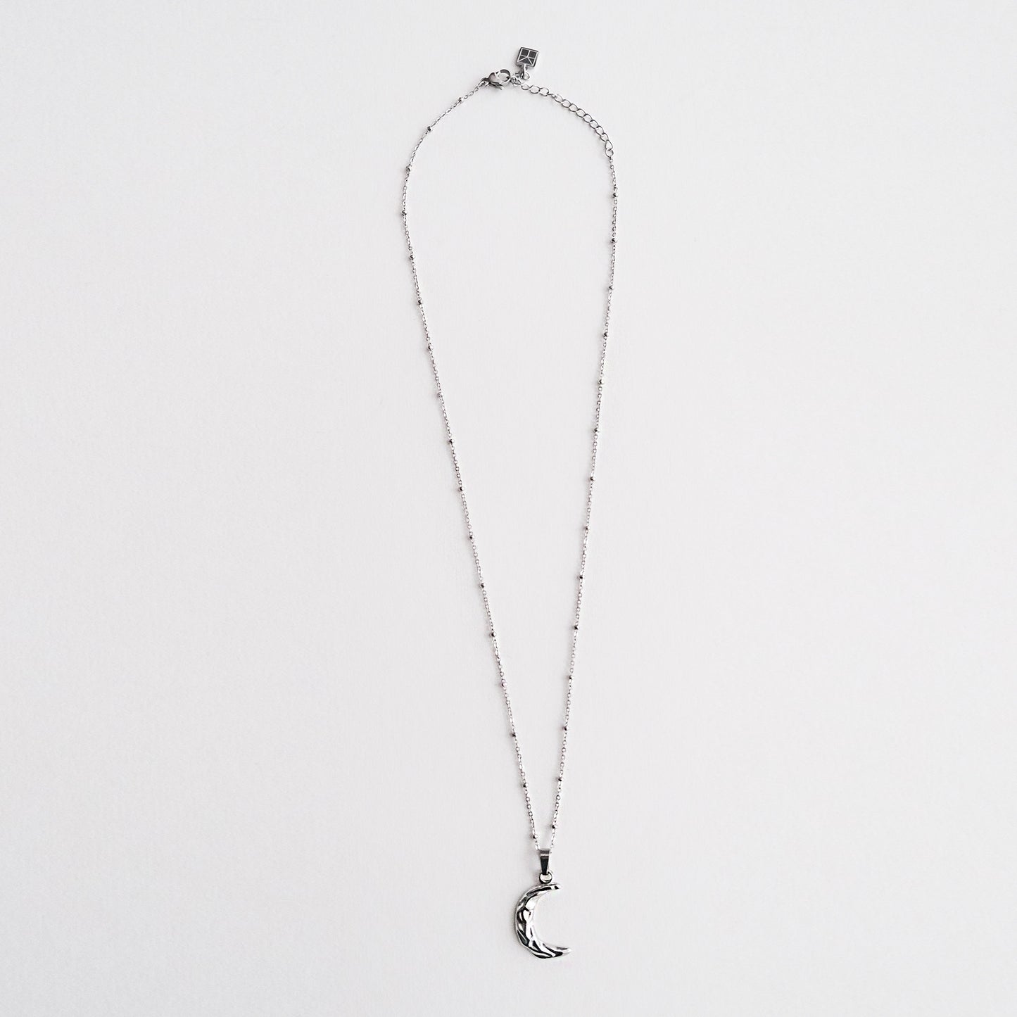 Crescent Moon Necklace Silver