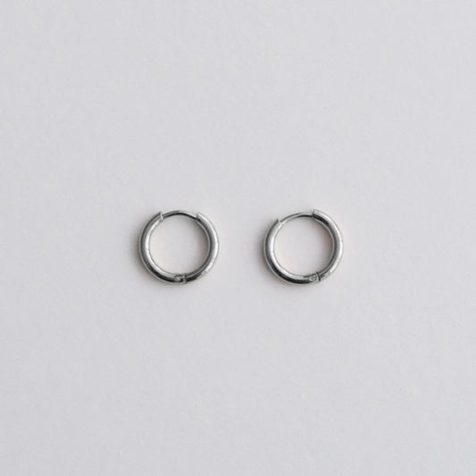 Small Classic Hoop Earrings Silver