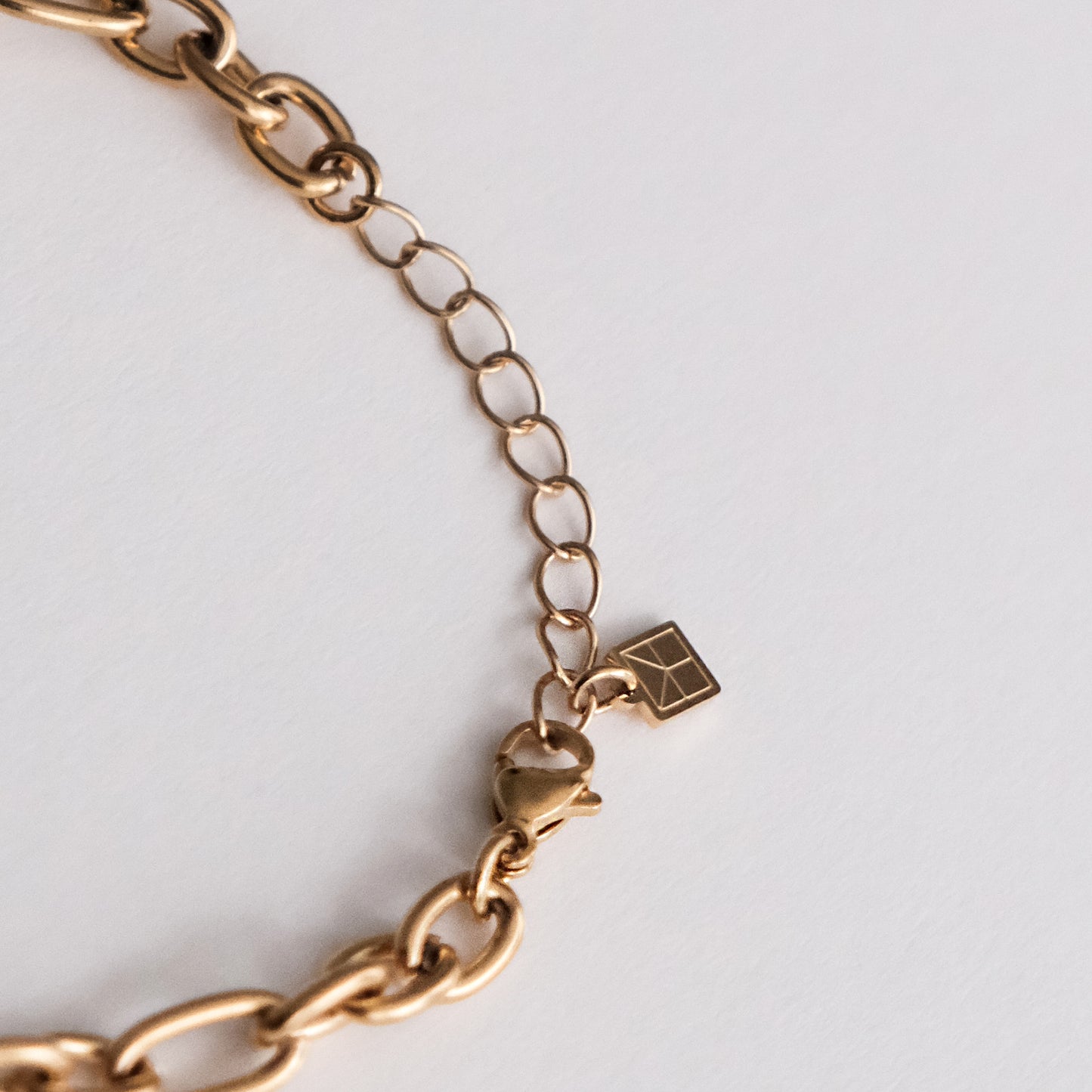 Triple Link Chain Bracelet Gold