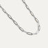 Classic Paper Clip Chain Necklace Silver