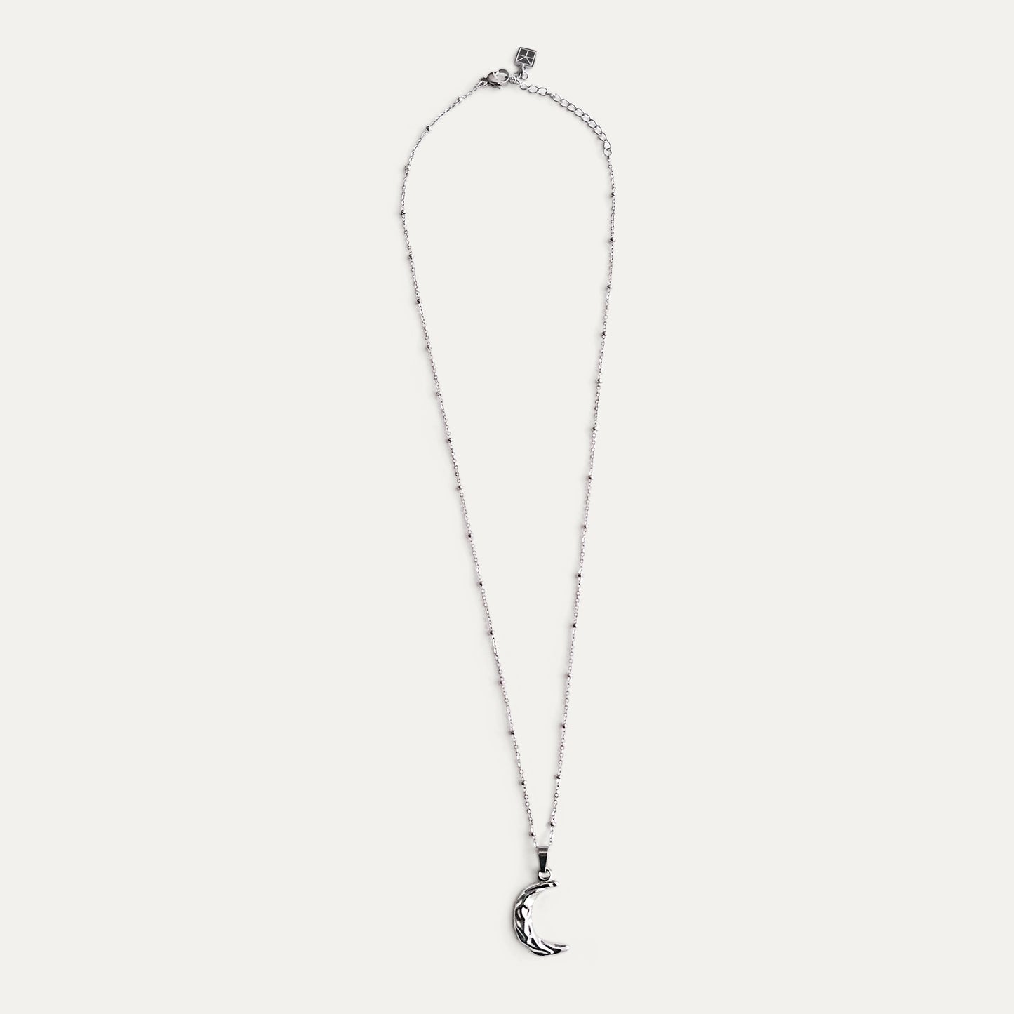 Crescent Moon Necklace Silver