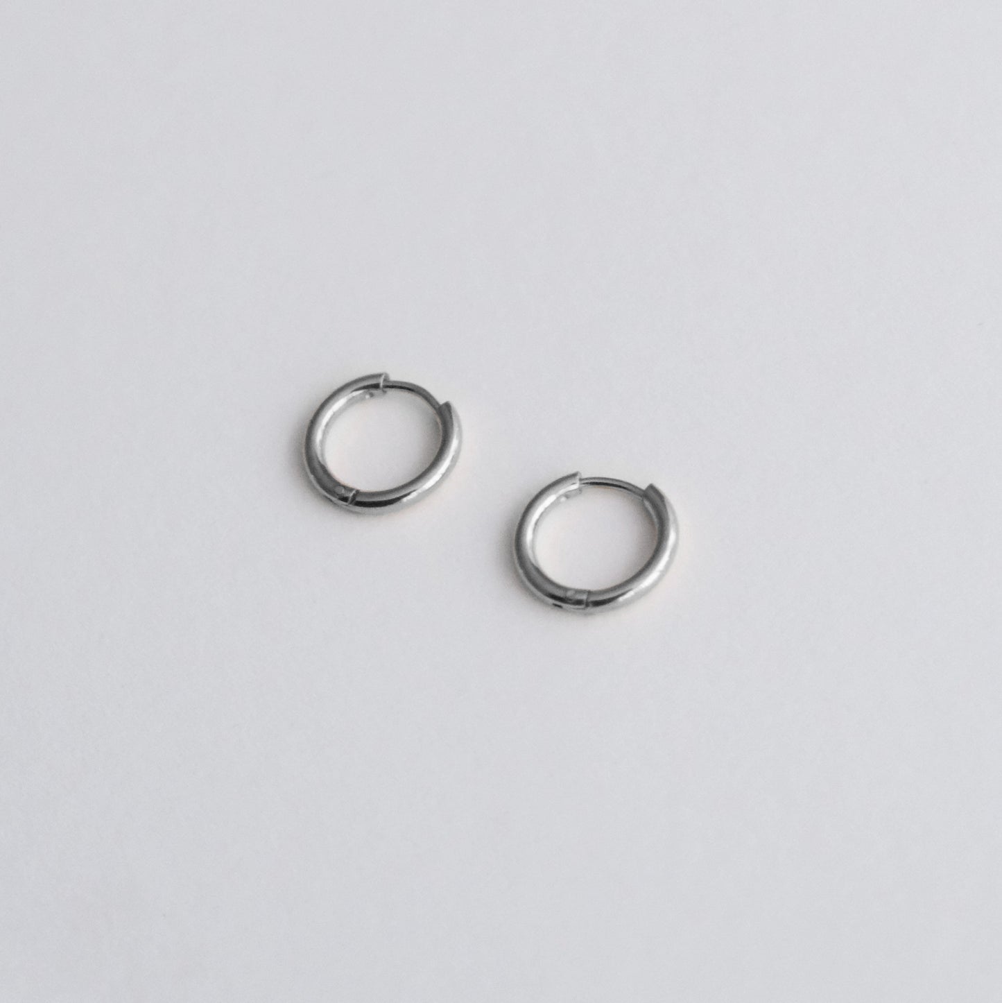 Small Classic Hoop Earrings Silver