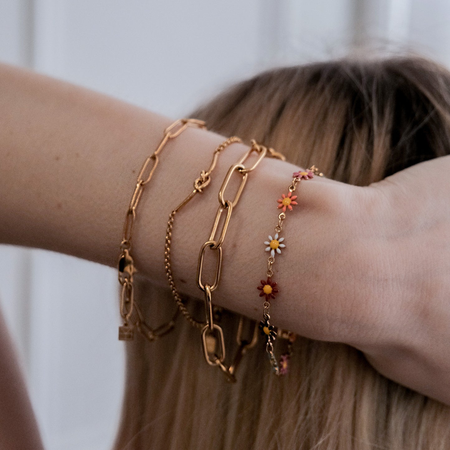 Chunky Paperclip Chain Bracelet Gold