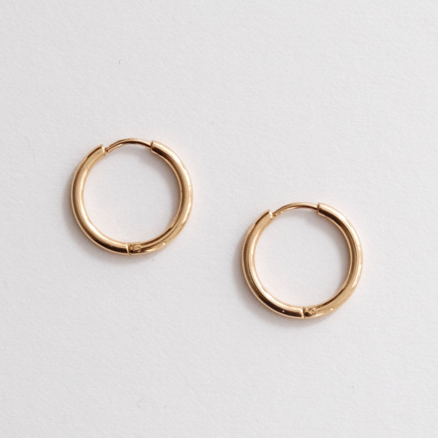 Medium Large Classic Hoop Earrings Gold