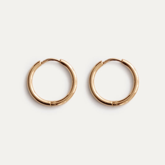 Medium Large Classic Hoop Earrings Gold