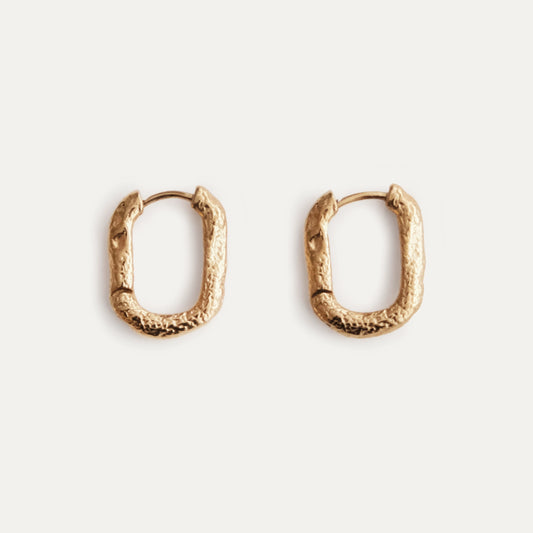 Molten Huggie Earrings Gold