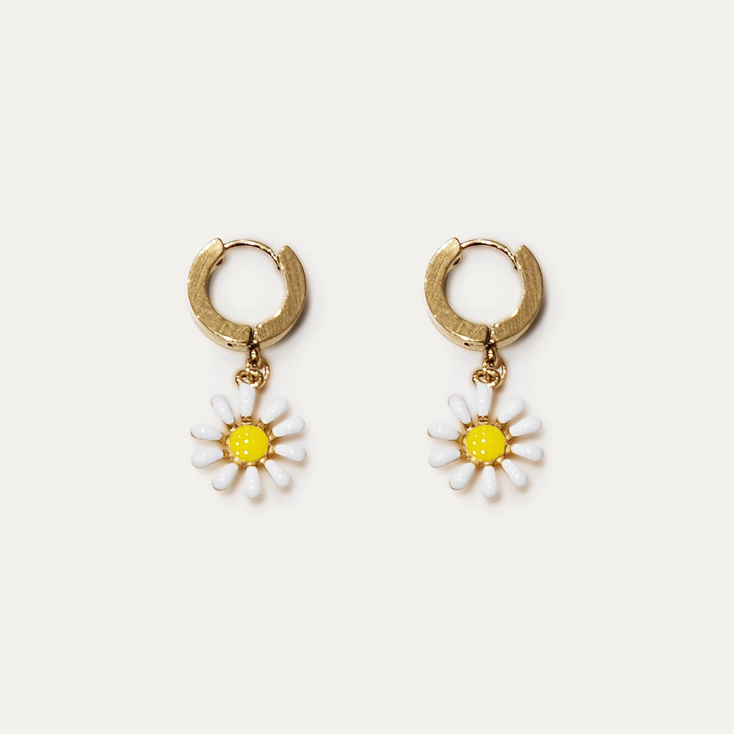 Daisy Huggie Earrings Gold