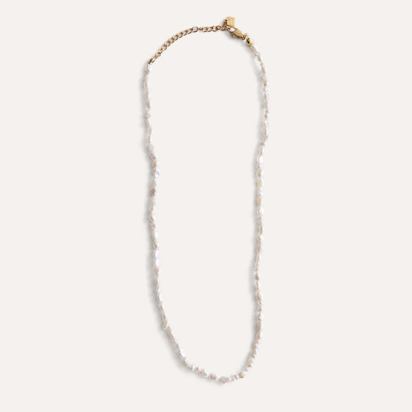 Mini Baroque Pearl Necklace Gold