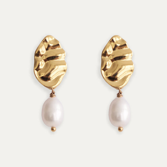 Susanna Pearl Drop Earrings Gold