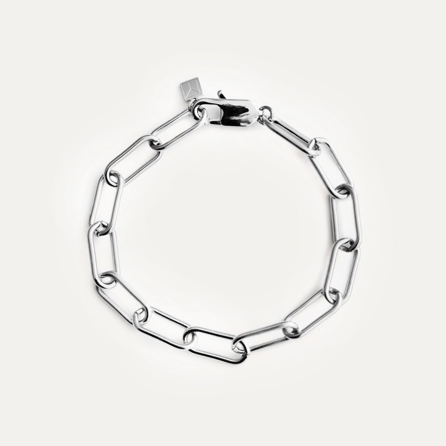 Chunky Paperclip Chain Bracelet Silver