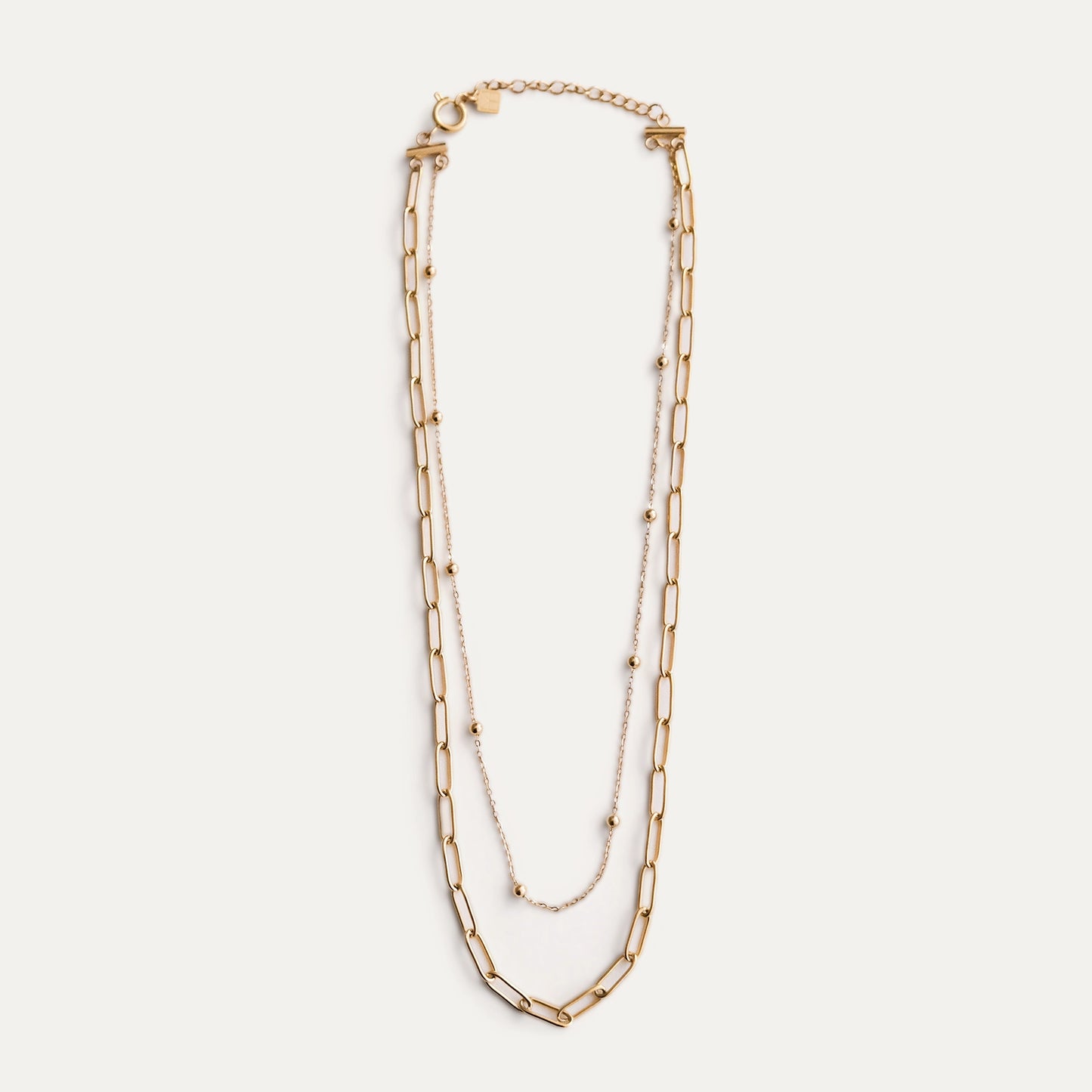 Double Layered Necklace Gold