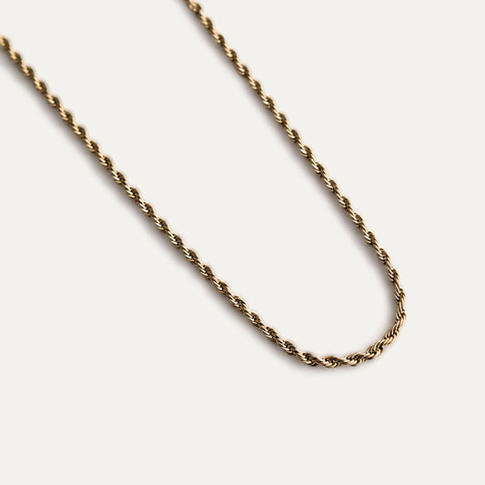 Thin Rope Necklace Gold