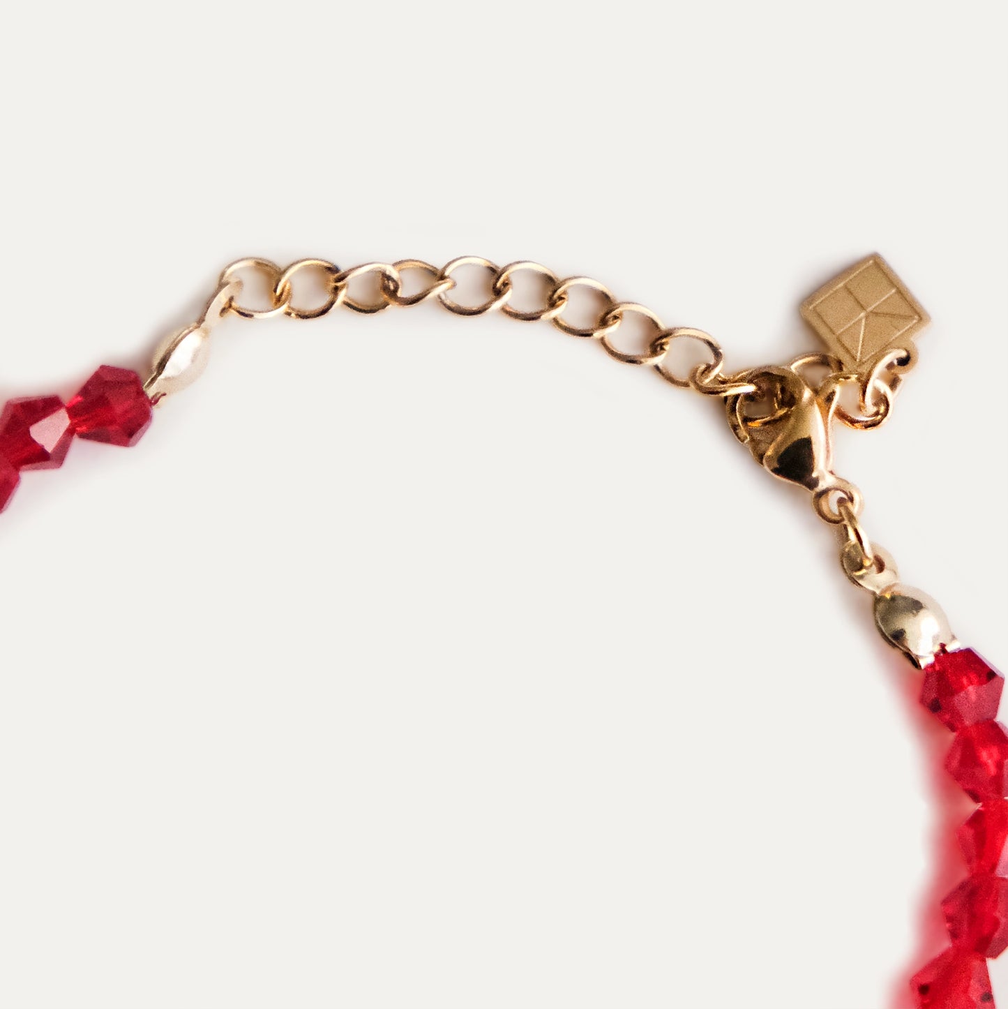 Crystal Bow Bracelet Red/Gold