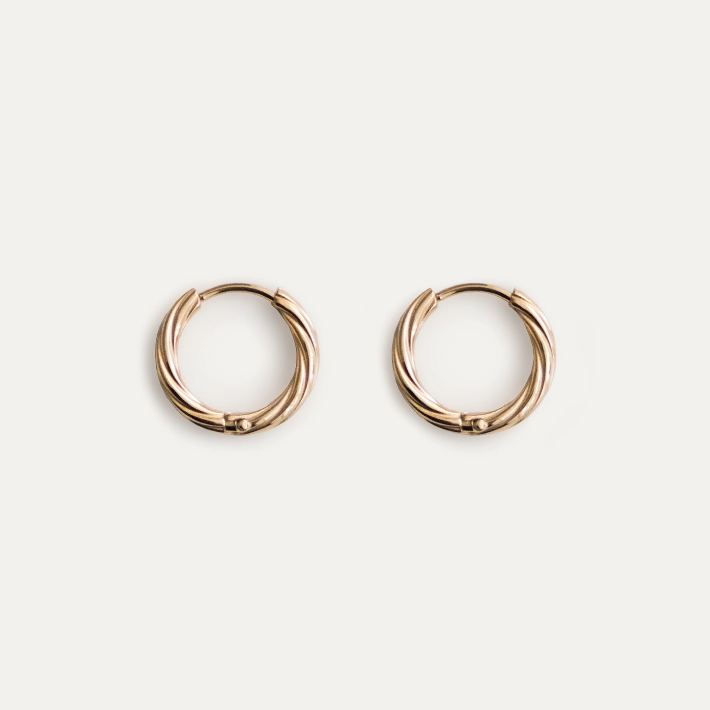 Classic Twist Hoop Earrings Gold