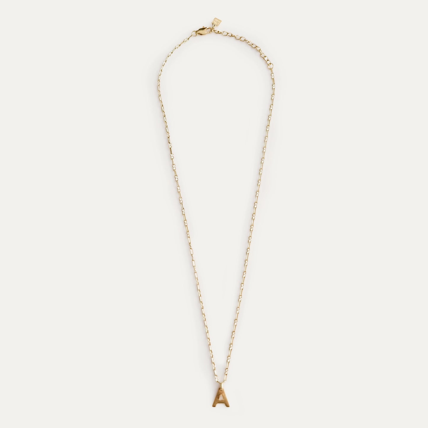 Initial Letter Necklace Gold