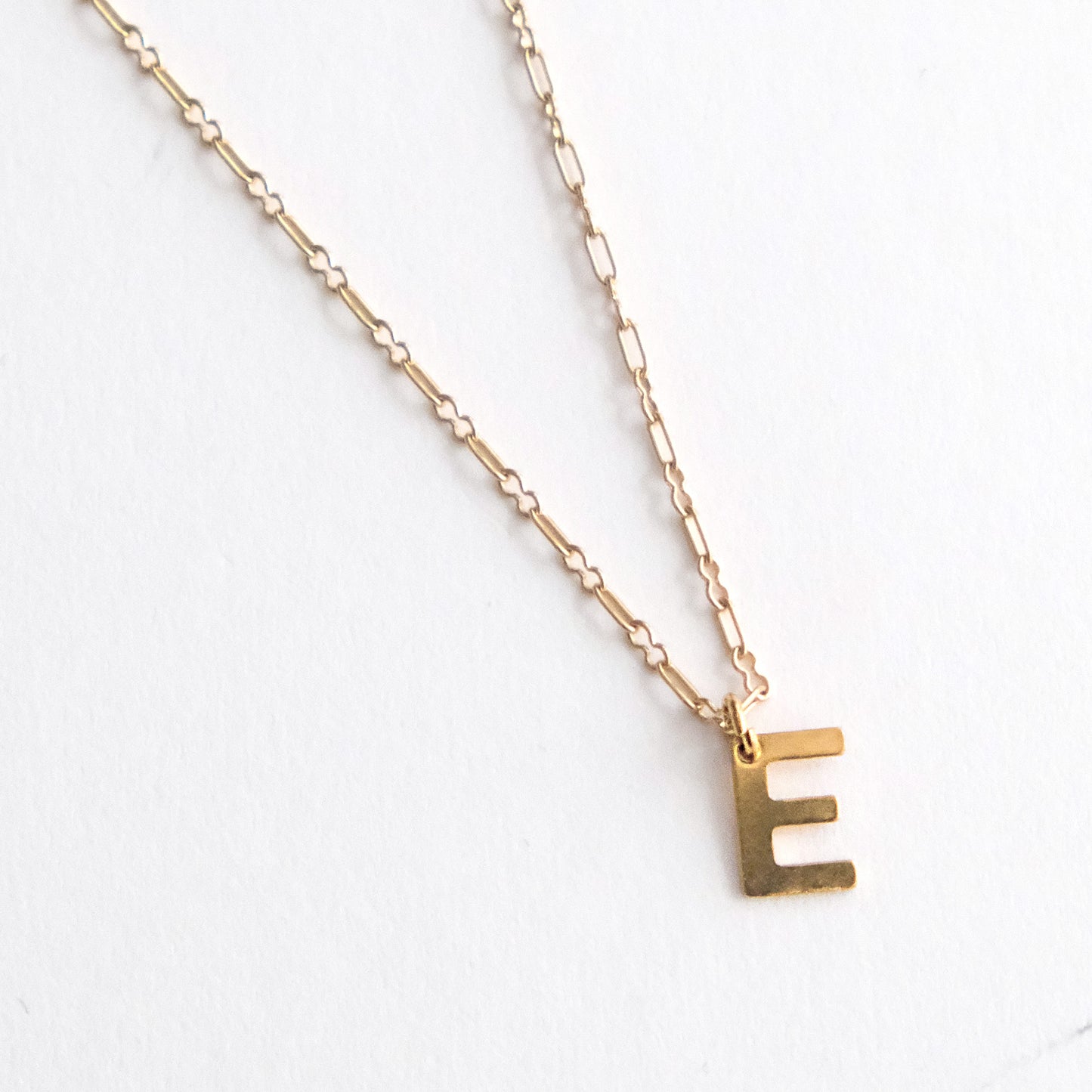 Initial Letter Necklace Gold