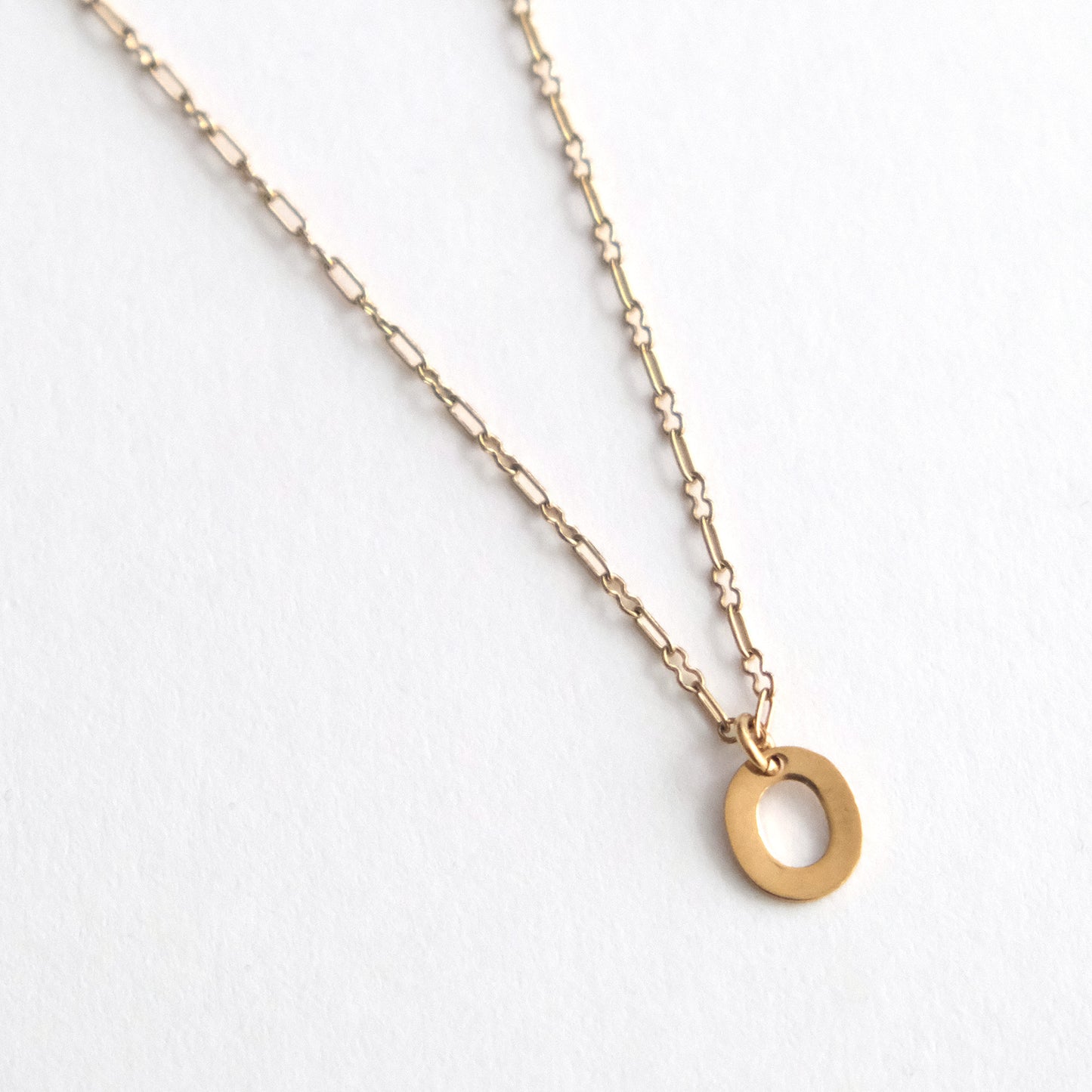 Initial Letter Necklace Gold