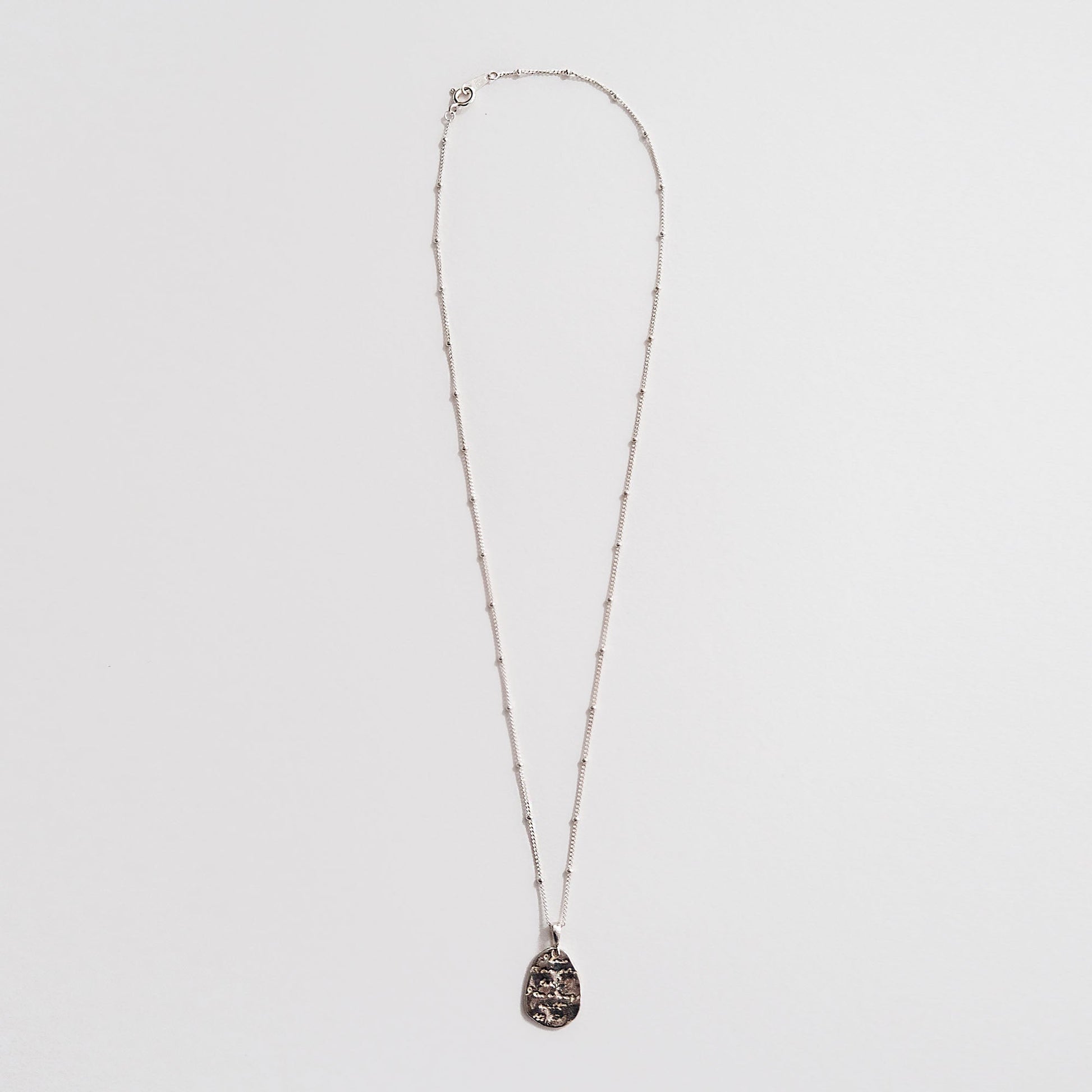 Abstract Coin Necklace Silver - HYE STUDIO