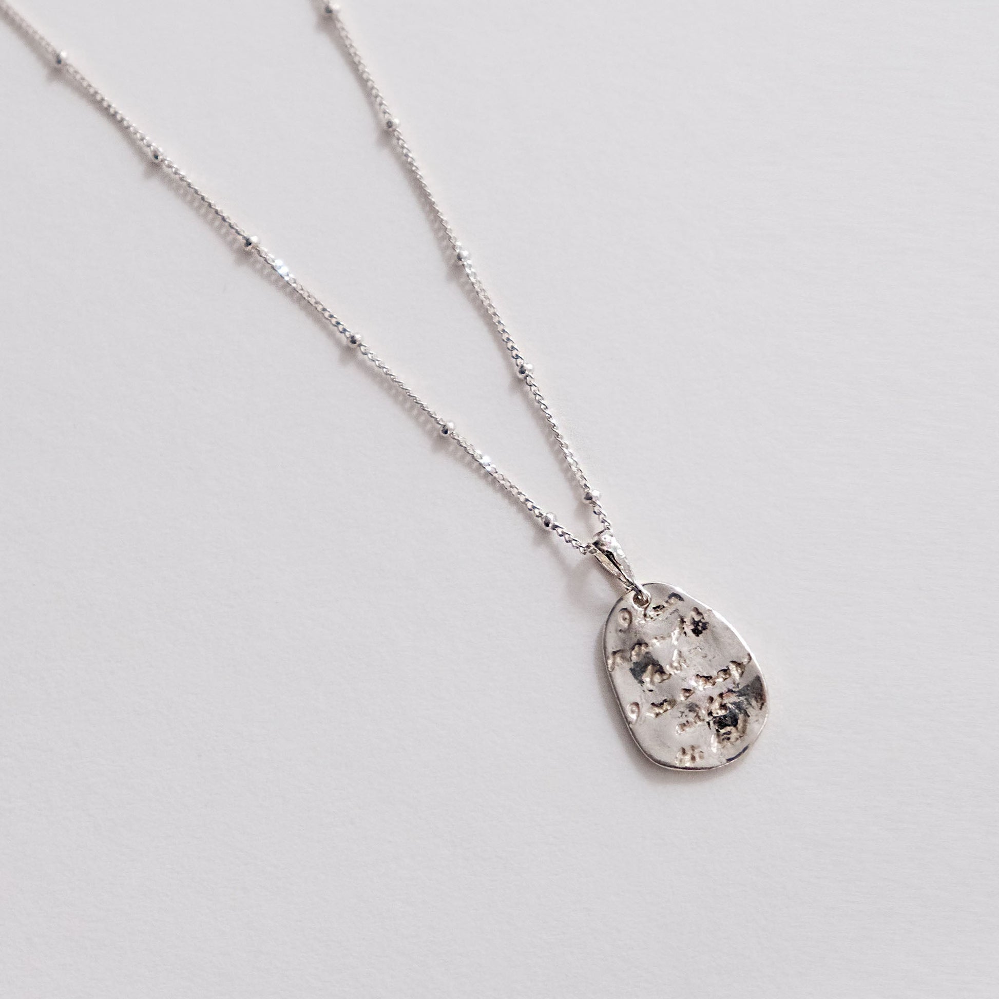 Abstract Coin Necklace Silver - HYE STUDIO