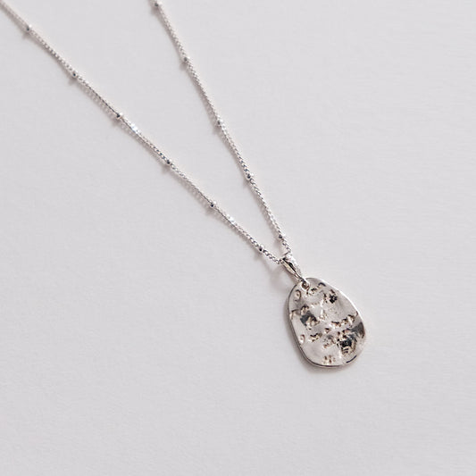 Abstract Coin Necklace Silver - HYE STUDIO