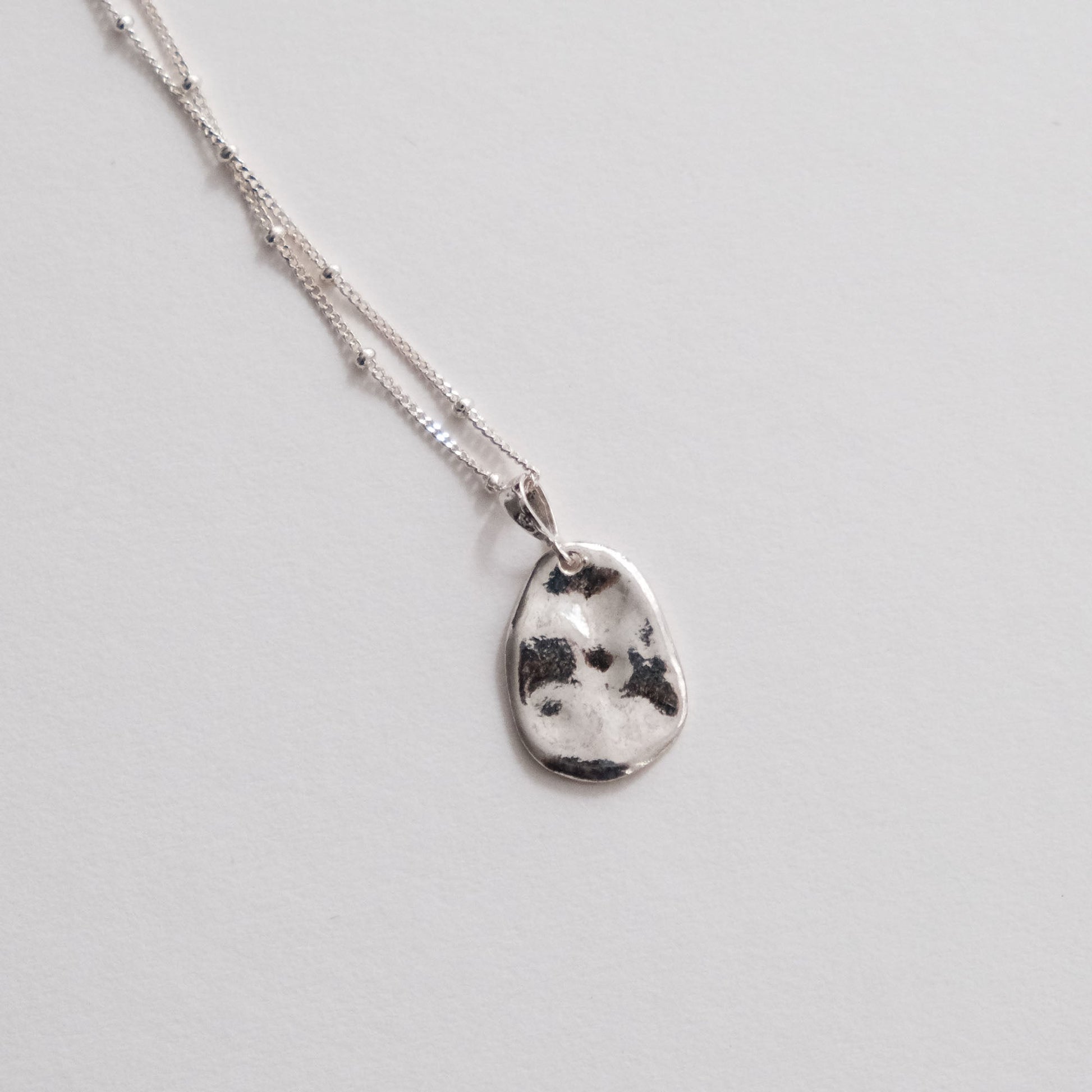 Abstract Coin Necklace Silver - HYE STUDIO