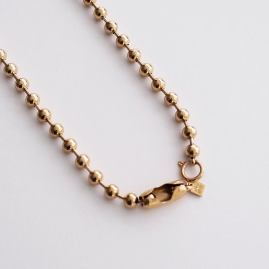 Chunky Ball Chain Necklace Gold - HYE STUDIO