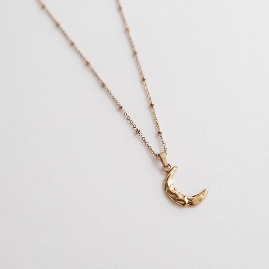 Crescent Moon Necklace Gold - HYE STUDIO