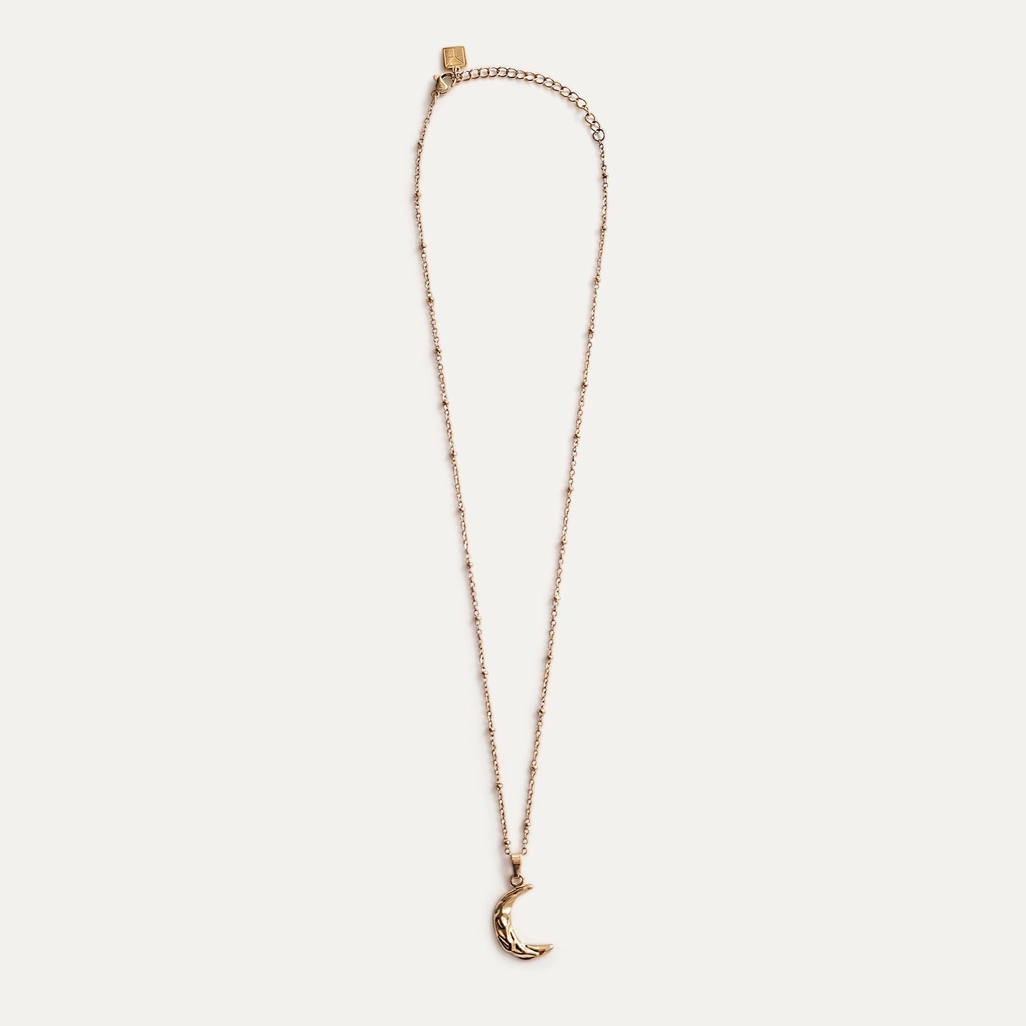 Crescent Moon Necklace Gold