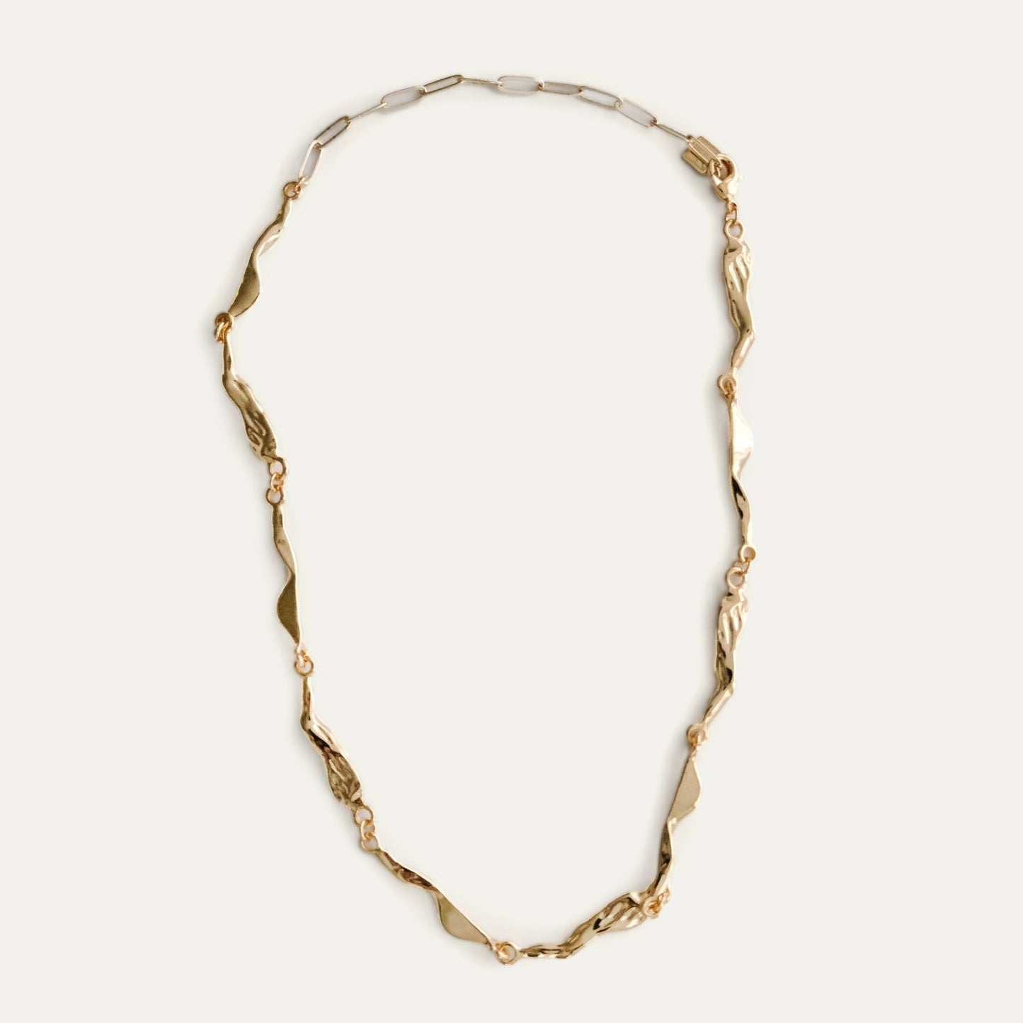 Eva Molten Wave Necklace Gold