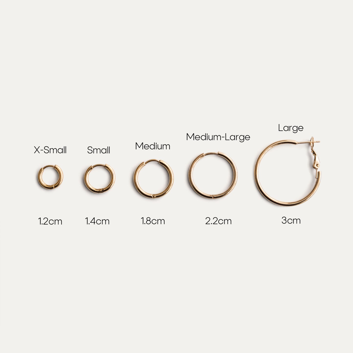 Small Classic Hoop Earrings Gold