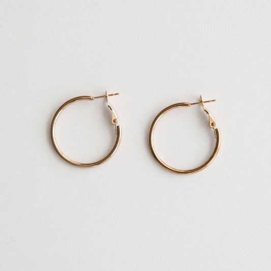 Large Classic Hoop Earrings Gold - HYE STUDIO