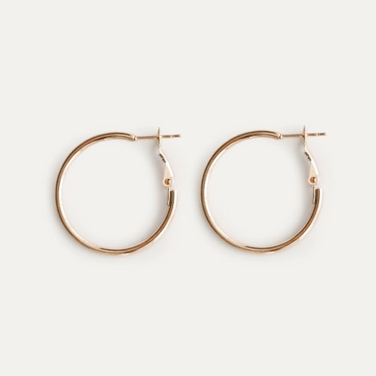 Large Classic Hoop Earrings Gold