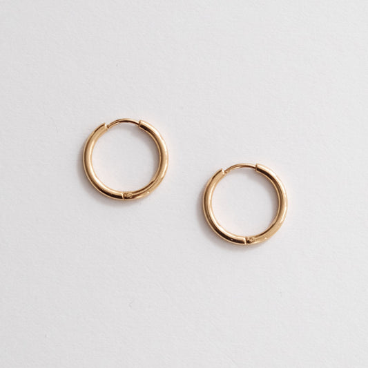 Medium Classic Hoop Earrings Gold - HYE STUDIO