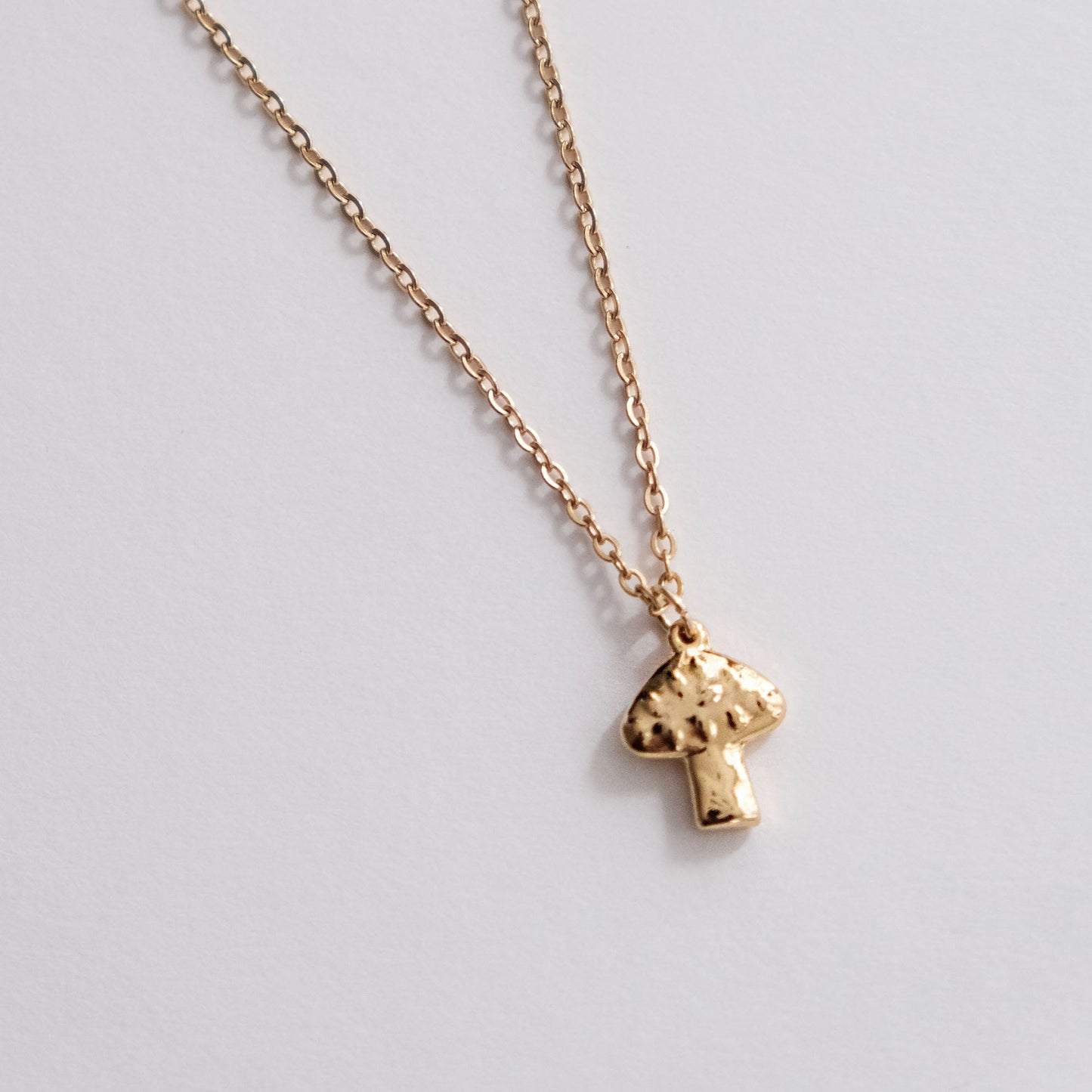 Mushroom Pendant Necklace Gold - HYE STUDIO